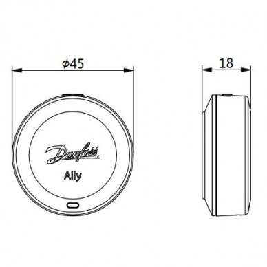 Kambario jutiklis Danfoss Ally 2